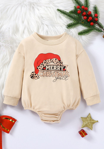 Spring and autumn children's clothing infants long-sleeved Christmas rompers