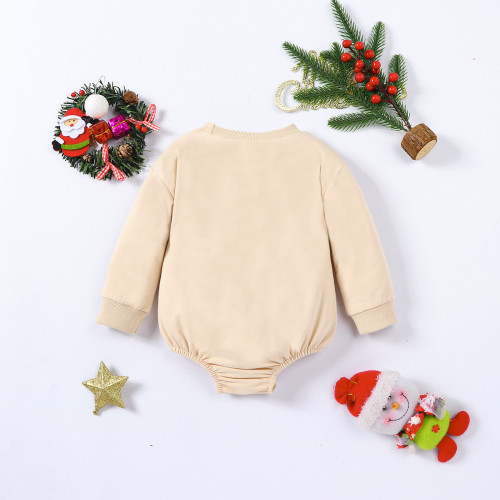 Baby spring and autumn Christmas long-sleeved triangle romper