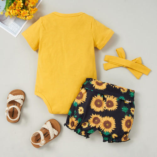 Baby suit summer short-sleeved romper shorts infant clothing newborn romper suit