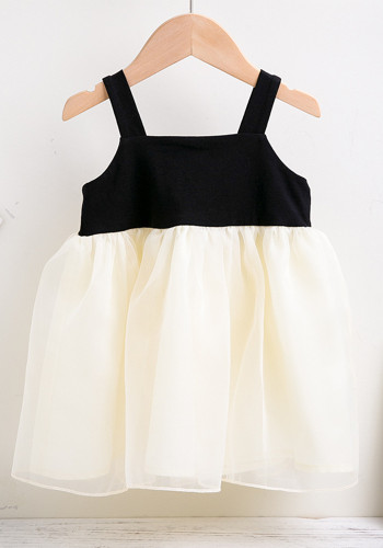 Girls Summer Dress Trendy Kids Skirt Summer Baby Sleeveless Patchwork Slip Princess Dress