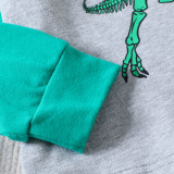 Autumn Boys Homewear Set Children's Cartoon Dinosaur Print Long-Sleeved Two-Piece Pajama Set