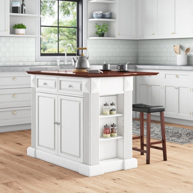 47.75” Wide Kitchen Island with Solid