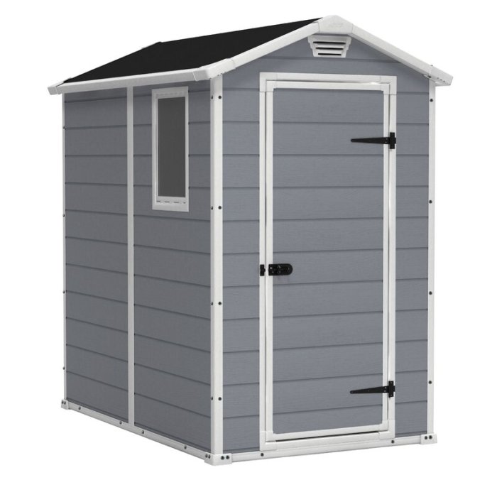 Manor 4 ft. W x 6 ft. D Plastic Vertical Storage Shed