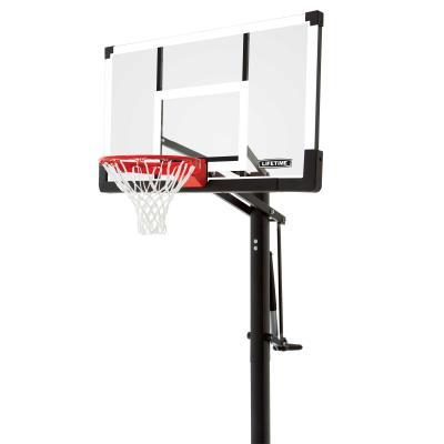 Lifetime Adjustable In Ground Basketball Hoop 54 Inch Tempered Glass Lifetime Adjustable In Ground, In Ground Basketball Hoop Adjustable