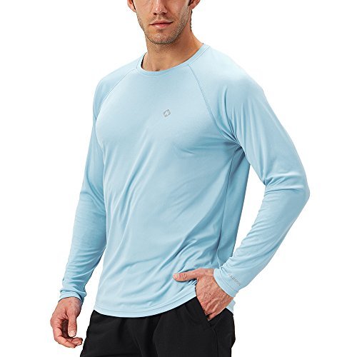 Men's Quick Dry Lightweight UPF 50+ Long Sleeve Shirts Rash Guard Swim Shirts Hiking Shirts