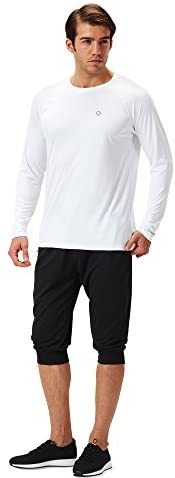 Men's Quick Dry Lightweight UPF 50+ Long Sleeve Shirts Rash Guard Swim Shirts Hiking Shirts