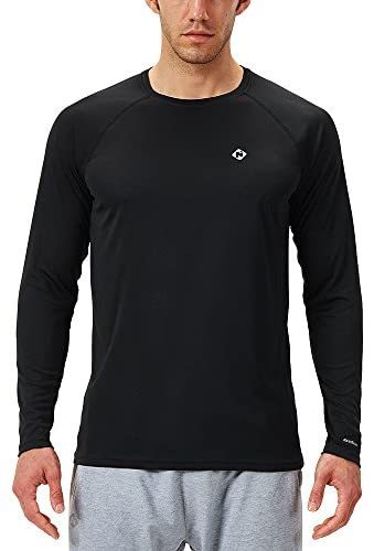 Men's Quick Dry Lightweight UPF 50+ Long Sleeve Shirts Rash Guard Swim Shirts Hiking Shirts