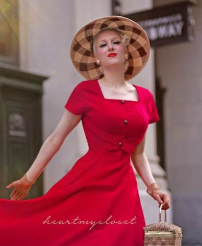 Criss cross front /1950s swing / custom made dress retro 50s made to measure pinup clothing