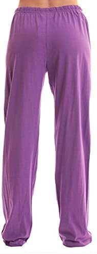 100% Cotton Jersey Women Plaid Pajama Pants Sleepwear