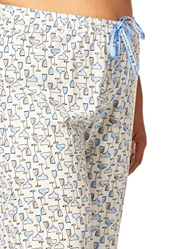 womens Printed Knit Capri Pajama Sleep Pant