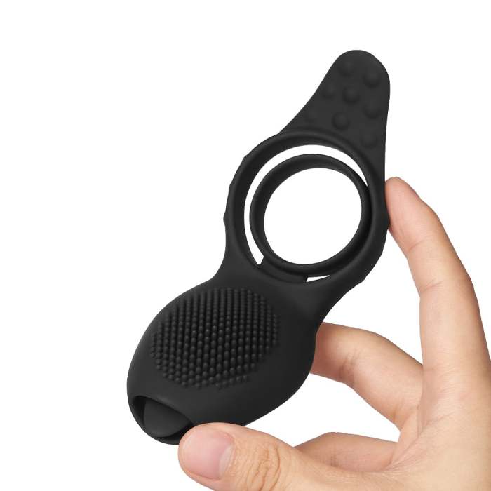 10-Pattern Tongue-Licking Vibrating Penis Ring for Couple Play