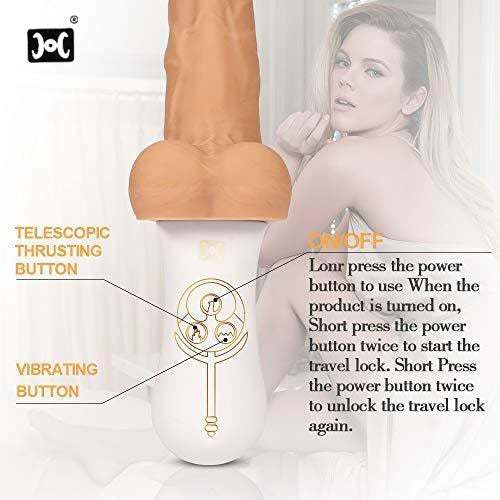 Allovers 11-Inch 10 Vibrating 6 Telescoping Rotating Lifelike Silicone Realistic Dildo