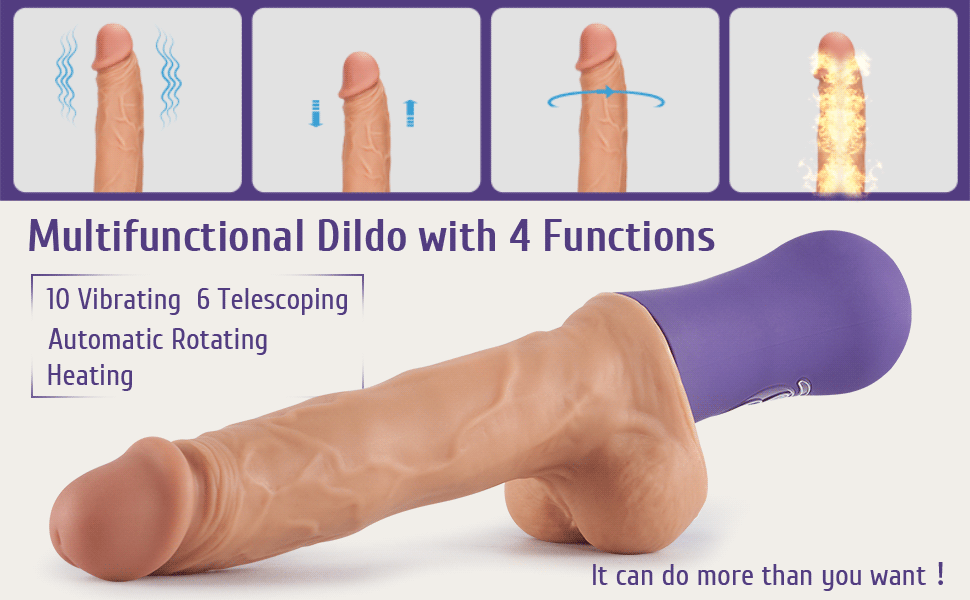 Allovers 6-Inch 4 in 1 Versatile Rotating Thrusting Vibrating Heating Dildo 2 Allovers 6-Inch 4 in 1 Versatile Rotating Thrusting Vibrating Heating Dildo