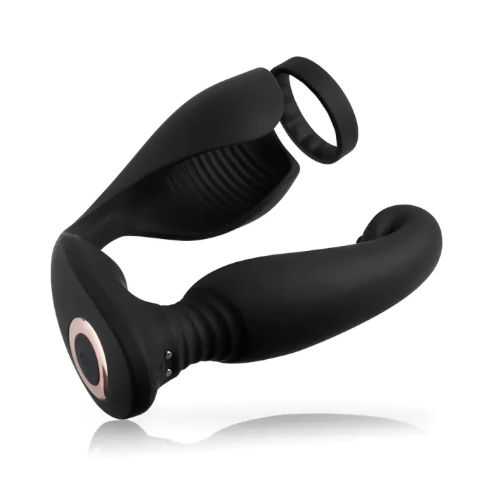 S-HANDE Versatile Vibrating Remote Control Cock Ring Butt Plug Prostate Massager