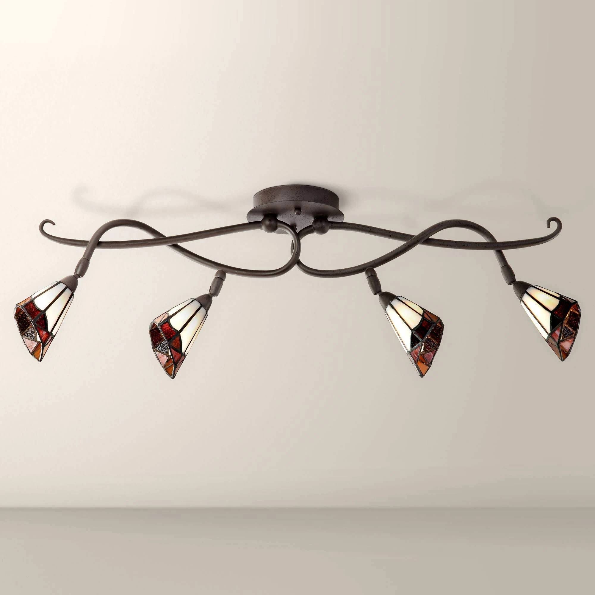 US$ 85.88 - Pro Track Tiffany-style Glass Scroll Ceiling Track Light