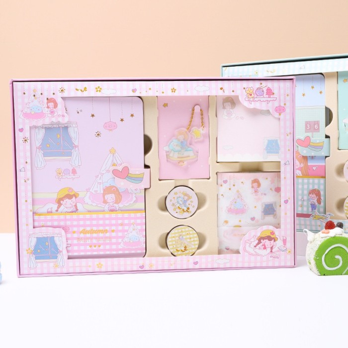 Sticker Tape Cute Cartoon Notebook Gift Box Set