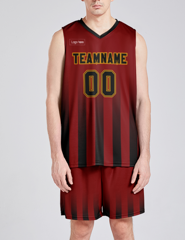 Custom Maroon And Black Pinstripe Authentic Suit Basketball Jersey