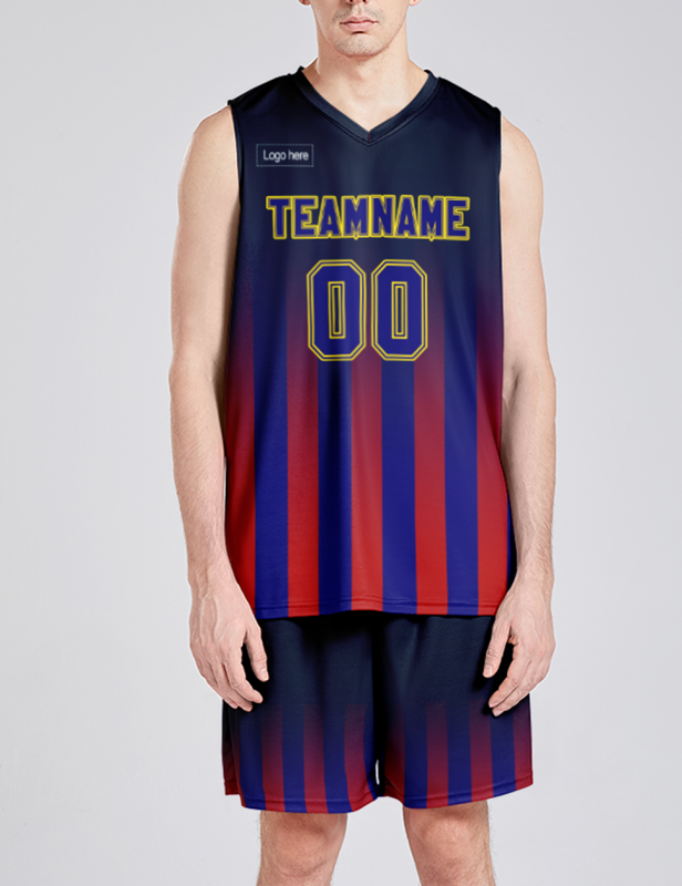 Custom Maroon And Blue Pinstripe Authentic Suit Basketball Jersey