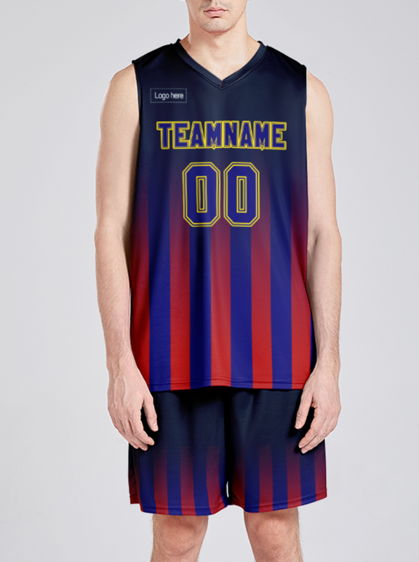 Custom Maroon And Blue Pinstripe Authentic Suit Basketball Jersey