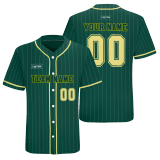 Custom Green Pinstripe Baseball Uniforms