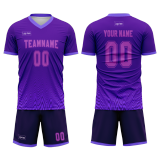 Custom Purple Authentic Fade Design Soccer Uniforms