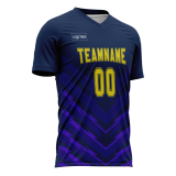 Custom Blue And Yellow Football Jersey Style
