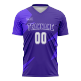 Custom Purple And White Mesh Made Jerseys Football
