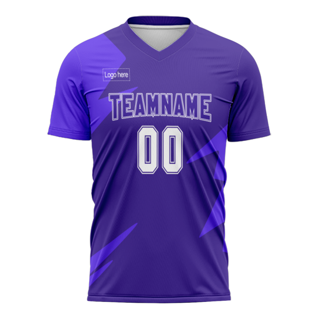 Custom Purple And White Mesh Made Jerseys Football