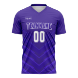 Custom Medium Purple And White Football Jersey