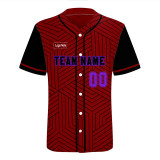 Custom Maroon Black Design your Own Baseball Shirt