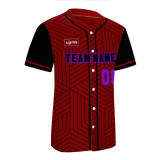 Custom Maroon Black Design your Own Baseball Shirt