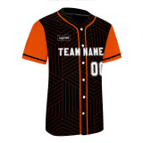 Custom Black Orange T Shirt Design Ideas Baseball Jersey