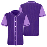 Custom Purple 3D Pattern Baseball Tee Designs
