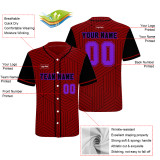 Custom Maroon Black Design your Own Baseball Shirt