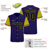 Custom Purple Yellow Design Baseball T shirt