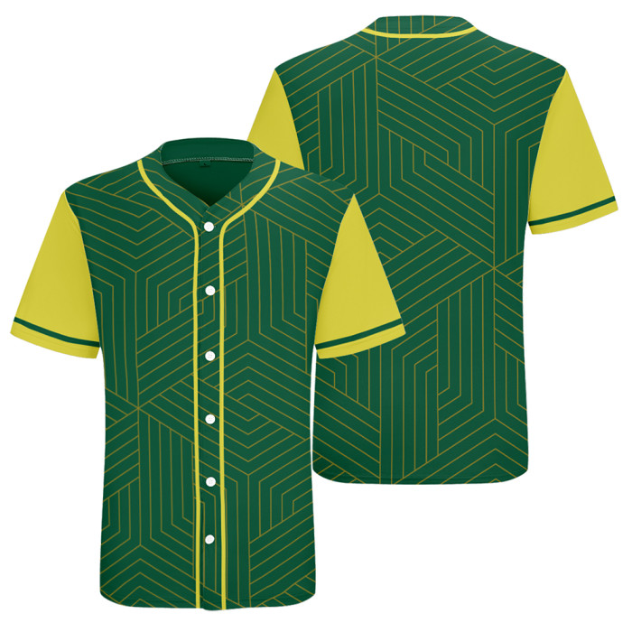 Custom Green Yellow Baseball T Shirts Designs