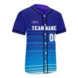 Custom Blue Authentic Fade Fashion Baseball Jerseys