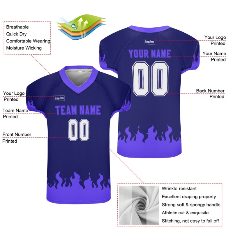 Custom Light Purple Rugby Shirt Designs