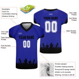 Custom Royal Blue And Black Rugby Jerseys