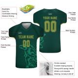 Custom Olive Green Rugby Jersey With Short Sleeve