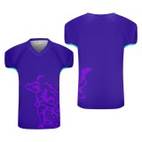 Custom Light Purple Short Sleeve Rugby Jersey