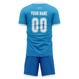 Custom Light Blue Sublimation Uniform Football Jersey