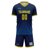 Custom Blue Authentic Fade Team Soccer Uniforms