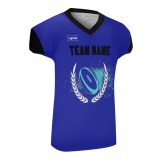 Custom Personalized Royal Blue Rugby Shirt