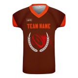 Custom Standard Dark Orange Fit Rugby Jersey