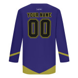 Customized Purple Yellow-Black Hockey Jerseys
