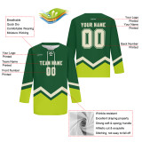 Custom Green Neon-White Hockey Jersey