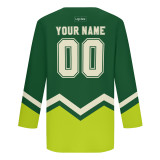 Custom Green Neon-White Hockey Jersey