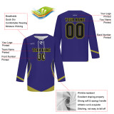 Customized Purple Yellow-Black Hockey Jerseys