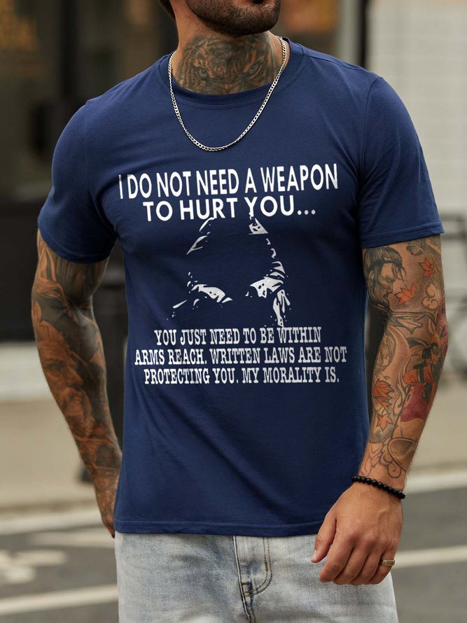 I Do Not Need A Weapon To Hurt You Casual Short Sleeve Shirts & Tops
